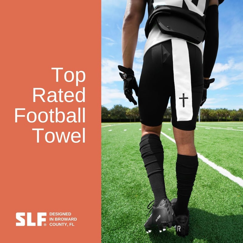 SLEEFS Faith Cross White Thin Football Towel - Image 4